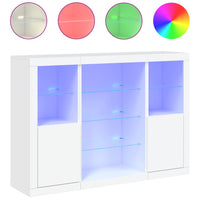 Thumbnail for Sideboards mit LED-Leuchten 3 Stk. Weiß Holzwerkstoff