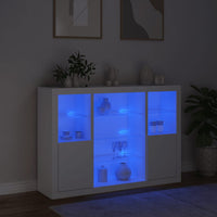 Thumbnail for Sideboards mit LED-Leuchten 3 Stk. Weiß Holzwerkstoff