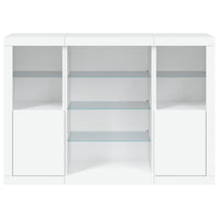 Thumbnail for Sideboards mit LED-Leuchten 3 Stk. Weiß Holzwerkstoff