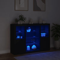 Thumbnail for Sideboards mit LED-Leuchten 3 Stk. Schwarz Holzwerkstoff
