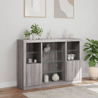 Thumbnail for Sideboards mit LED-Leuchten 3 Stk. Grau Sonoma Holzwerkstoff