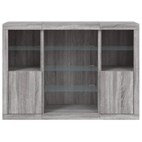 Thumbnail for Sideboards mit LED-Leuchten 3 Stk. Grau Sonoma Holzwerkstoff