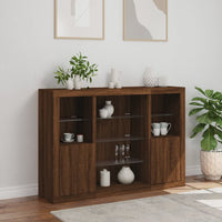 Thumbnail for Sideboards mit LED-Leuchten 3 Stk. Braun Eichen-Optik