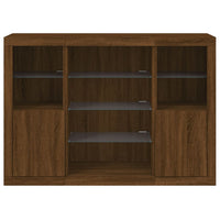 Thumbnail for Sideboards mit LED-Leuchten 3 Stk. Braun Eichen-Optik