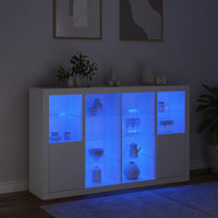 Thumbnail for Sideboards mit LED-Leuchten 3 Stk. Weiß Holzwerkstoff