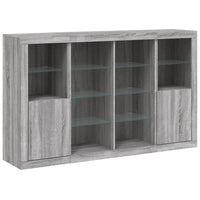 Thumbnail for Sideboards mit LED-Leuchten 3 Stk. Grau Sonoma Holzwerkstoff