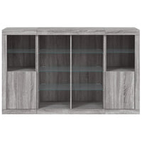 Thumbnail for Sideboards mit LED-Leuchten 3 Stk. Grau Sonoma Holzwerkstoff