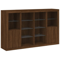 Thumbnail for Sideboards mit LED-Leuchten 3 Stk. Braun Eichen-Optik