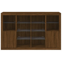 Thumbnail for Sideboards mit LED-Leuchten 3 Stk. Braun Eichen-Optik