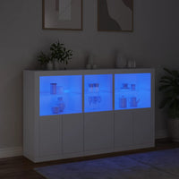 Thumbnail for Sideboard mit LED-Leuchten Weiß 162x37x100 cm