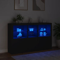 Thumbnail for Sideboard mit LED-Leuchten Schwarz 162x37x100 cm