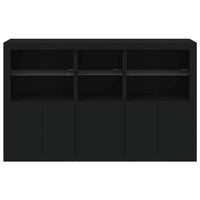 Thumbnail for Sideboard mit LED-Leuchten Schwarz 162x37x100 cm