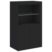 Thumbnail for Sideboard mit LED-Leuchten Schwarz 162x37x100 cm