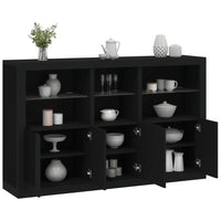 Thumbnail for Sideboard mit LED-Leuchten Schwarz 162x37x100 cm