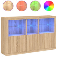 Thumbnail for Sideboard mit LED-Leuchten Sonoma-Eiche 162x37x100 cm