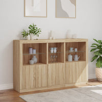 Thumbnail for Sideboard mit LED-Leuchten Sonoma-Eiche 162x37x100 cm