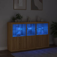 Thumbnail for Sideboard mit LED-Leuchten Sonoma-Eiche 162x37x100 cm