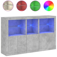 Thumbnail for Sideboard mit LED-Leuchten Betongrau 162x37x100 cm