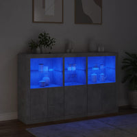 Thumbnail for Sideboard mit LED-Leuchten Betongrau 162x37x100 cm