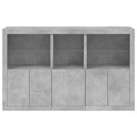 Thumbnail for Sideboard mit LED-Leuchten Betongrau 162x37x100 cm
