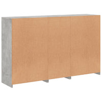 Thumbnail for Sideboard mit LED-Leuchten Betongrau 162x37x100 cm