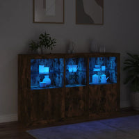 Thumbnail for Sideboard mit LED-Leuchten Räuchereiche 162x37x100 cm