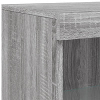 Thumbnail for Sideboard mit LED-Leuchten Grau Sonoma 162x37x100 cm