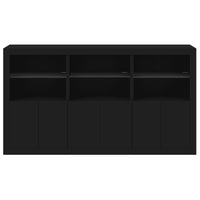 Thumbnail for Sideboard mit LED-Leuchten Schwarz 181,5x37x100 cm
