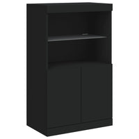 Thumbnail for Sideboard mit LED-Leuchten Schwarz 181,5x37x100 cm