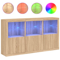 Thumbnail for Sideboard mit LED-Leuchten Sonoma-Eiche 181,5x37x100 cm