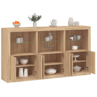 Thumbnail for Sideboard mit LED-Leuchten Sonoma-Eiche 181,5x37x100 cm