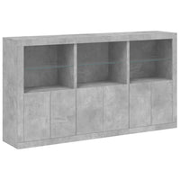 Thumbnail for Sideboard mit LED-Leuchten Betongrau 181,5x37x100 cm