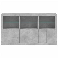Thumbnail for Sideboard mit LED-Leuchten Betongrau 181,5x37x100 cm