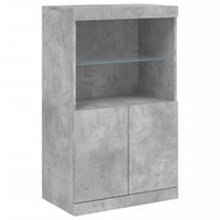 Thumbnail for Sideboard mit LED-Leuchten Betongrau 181,5x37x100 cm