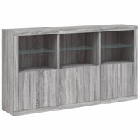 Thumbnail for Sideboard mit LED-Leuchten Grau Sonoma 181,5x37x100 cm