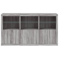 Thumbnail for Sideboard mit LED-Leuchten Grau Sonoma 181,5x37x100 cm