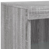 Thumbnail for Sideboard mit LED-Leuchten Grau Sonoma 181,5x37x100 cm