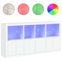Thumbnail for Sideboard mit LED-Leuchten Weiß 202x37x100 cm