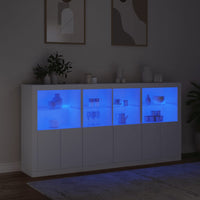 Thumbnail for Sideboard mit LED-Leuchten Weiß 202x37x100 cm