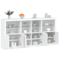 Thumbnail for Sideboard mit LED-Leuchten Weiß 202x37x100 cm