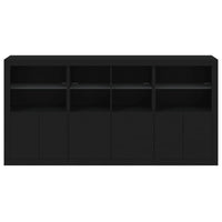 Thumbnail for Sideboard mit LED-Leuchten Schwarz 202x37x100 cm