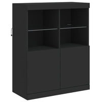 Thumbnail for Sideboard mit LED-Leuchten Schwarz 202x37x100 cm