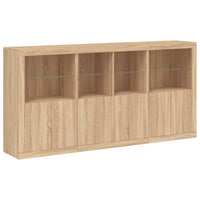 Thumbnail for Sideboard mit LED-Leuchten Sonoma-Eiche 202x37x100 cm