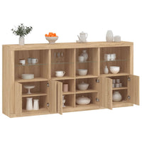 Thumbnail for Sideboard mit LED-Leuchten Sonoma-Eiche 202x37x100 cm