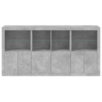Thumbnail for Sideboard mit LED-Leuchten Betongrau 202x37x100 cm