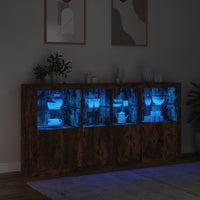 Thumbnail for Sideboard mit LED-Leuchten Räuchereiche 202x37x100 cm