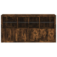 Thumbnail for Sideboard mit LED-Leuchten Räuchereiche 202x37x100 cm