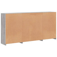 Thumbnail for Sideboard mit LED-Leuchten Grau Sonoma 202x37x100 cm