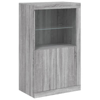 Thumbnail for Sideboard mit LED-Leuchten Grau Sonoma 202x37x100 cm