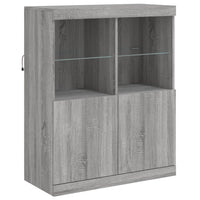 Thumbnail for Sideboard mit LED-Leuchten Grau Sonoma 202x37x100 cm